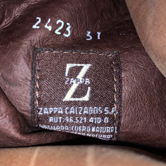 ZAPPA BROWN LEATHER DISTRESSED WEDGE TALL BOOT - Picture 8 of 9